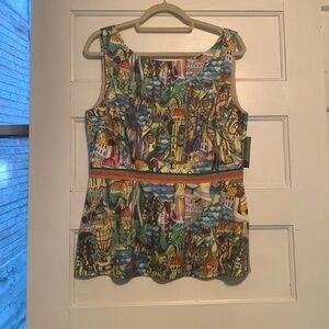 NEW Anthropologie peplum Parisian top